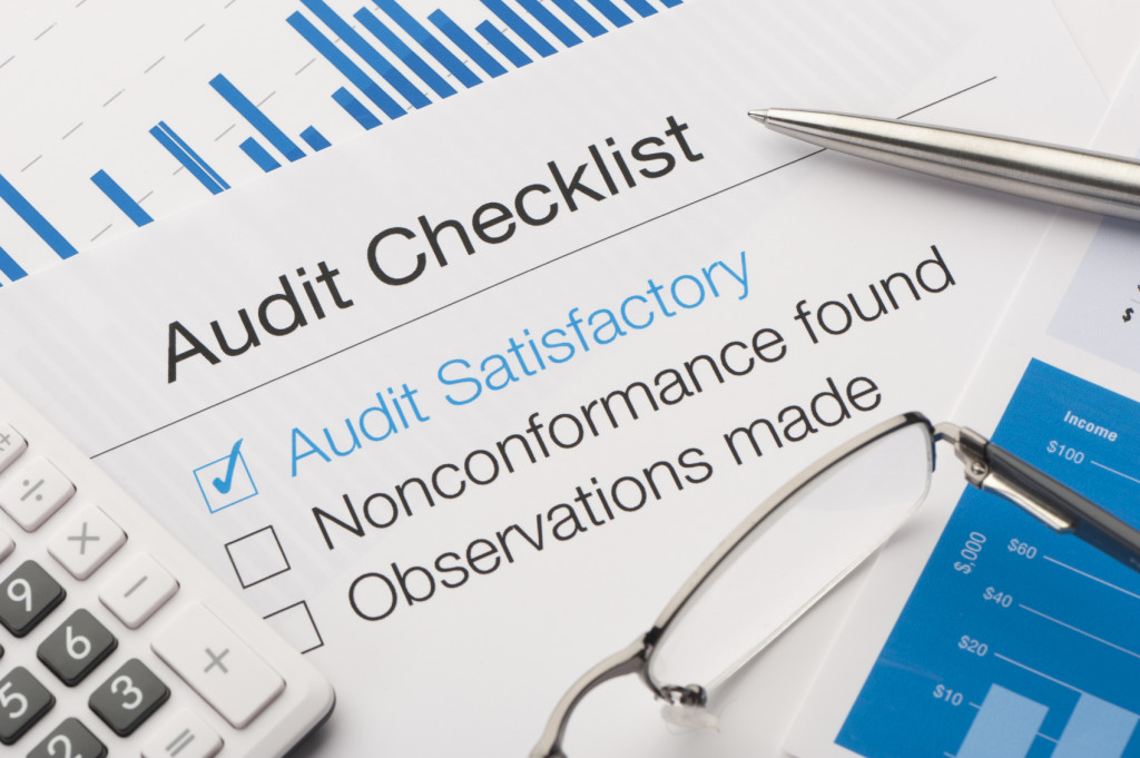 Audit checklist on a desk